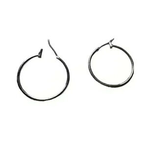 Silver loop earrings